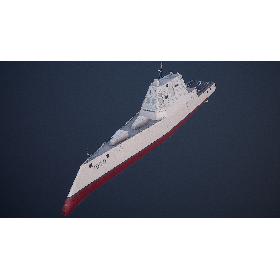 Zumwalt Class Destroyer USS DDG-1000 3D model
